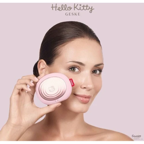 Звукова термощітка для обличчя GESKE Sonic Thermo Facial Brush 5 в 1 Hello Kitty Pink фото 5