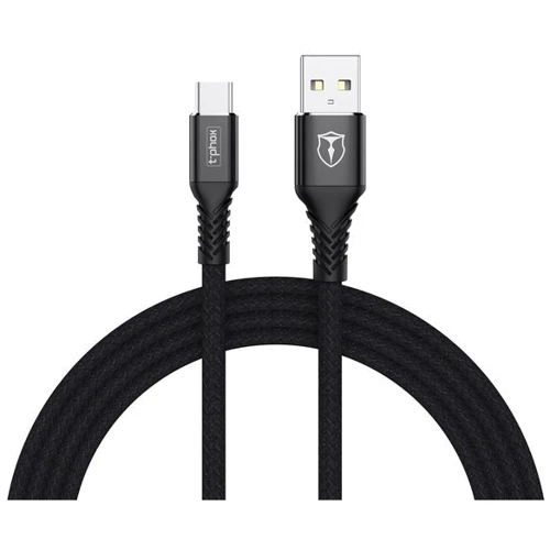 Кабель T-PHOX USB Cable to USB-C Jagger 2m Black (T-C814 (2) black)