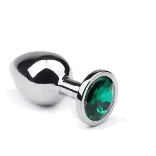 Анальная пробка Silver Emerald ( размер S )