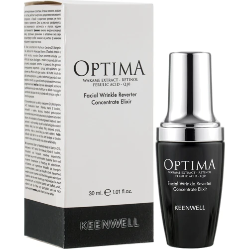 Keenwell Optima Facial Wrinkle Reverter Concentrate Elixir Концентрированная сыворотка-эликсир от морщин для лица 30 ml: Назначение Выравнивание, Лифтинг, От морщин
