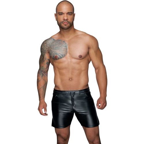 Мужские шорты Noir Handmade H061 Powerwetlook shorts Вlack, XXL