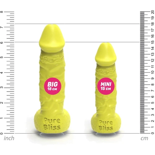 Крафтовое мыло-член с присоской Pure Bliss BIG Yellow, натуральное