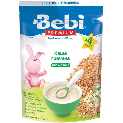 

Каша безмолочная Bebi Premium Гречневая 200 г (1105040)