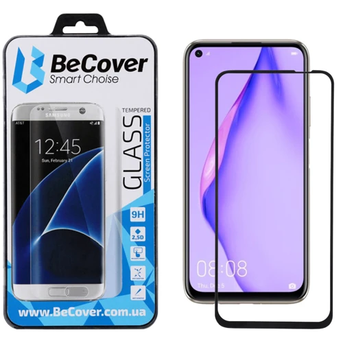 Аксесуар для смартфона BeCover Tempered Glass Black for Huawei P40 Lite (704824): Колір чорний