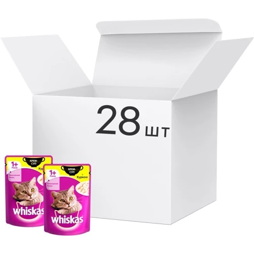 Влажный корм Whiskas для котов Крем-суп с курицей 28х85г (4770608255428): Основные ингредиенты Курица