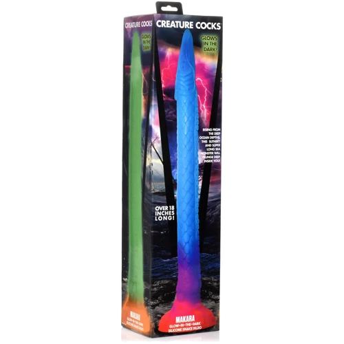 Фантазийный фаллоимитатор Creature Cocks Makara Glow-in-the-Dark Snake Dildo