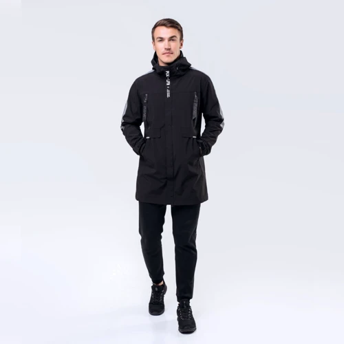 Вітрівка Peak FW293251-BLA 56-58 чорна демісезон з капюшоном: Підкладка На підкладці