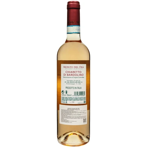 Вино Monte Del Fra Bardolino Chiaretto 2022 DOC сухе рожеве 0.75 л (FSH_8032589500062): Країна виробник Италия