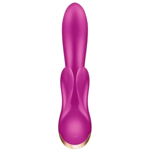 Смарт вібратор кролик із подвійним відростком Satisfyer Double Flex Violet