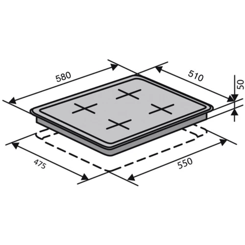 Варочная поверхность газовая Ventolux HG640 B2 CS (AN): Количество конфорок 4