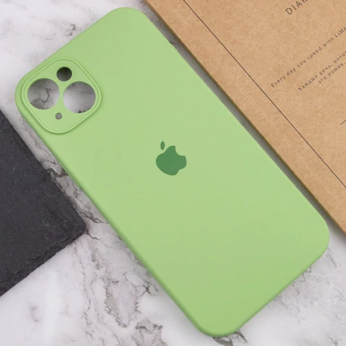 Чехол для iPhone Mobile Case Silicone Case Full Camera Protective Mint for iPhone 15: Тип чехла накладка на заднюю часть