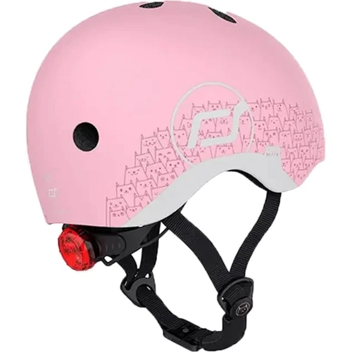 Шлем детский Scoot and Ride Розовыйс фонариком 45-51см (SR-210225-ROSE): Цвет розовый