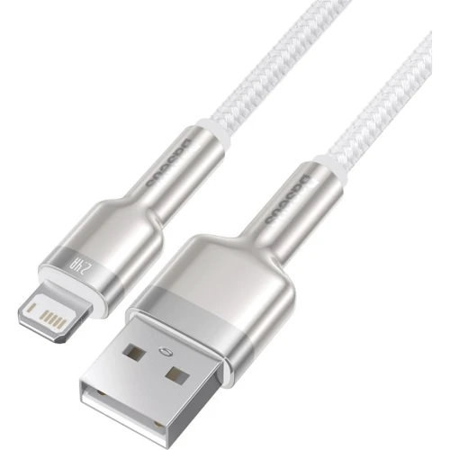 Кабель Baseus USB Cable to Lightning Cafule Metal 2.4A 1m White (CALJK-A02): Тип USB Cable - Lightning