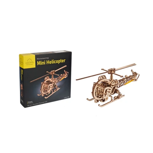 Механический 3D пазл UGEARS Мини вертолет (New Model) (70225)