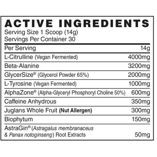Передтренувальний комплекс Naughty Boy Menace 420 g / 30 servings / Sour Gummy Bears: Тип Комплекс до тренировки