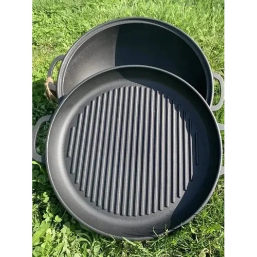 Козан узбецький Maysternya WOK з кришкою-сковородою гриль 12 л (V12CPGrWok) фото 3