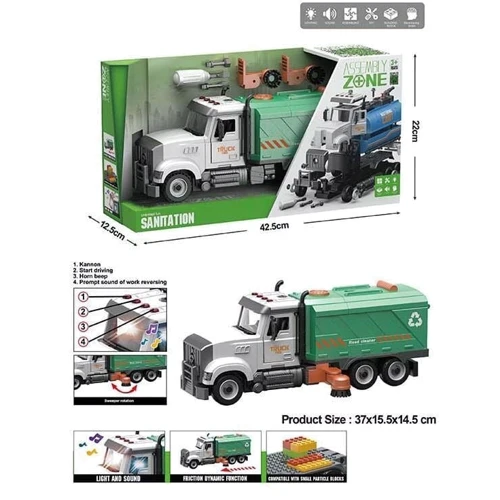 Уборочная машина, звуки, подсветка (YW 9083 B): Производитель Noname