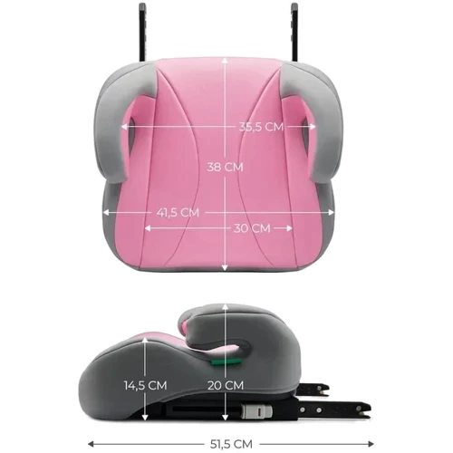 Автокресло бустер KinderKraft I-BOOST I-Size Pink (Hnrt_4815): Крепление Isofix есть