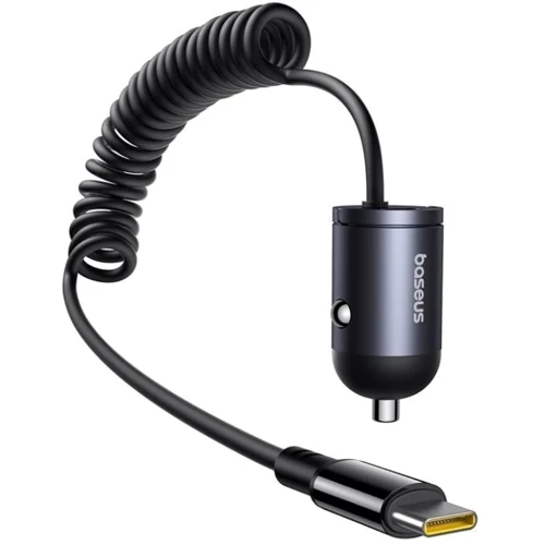 Зарядное устройство Baseus Car Charger USB-C Tiny Star 30W with USB-C Cable Black (C00035001121-00): Кабель в комплекте USB-C, встроенный