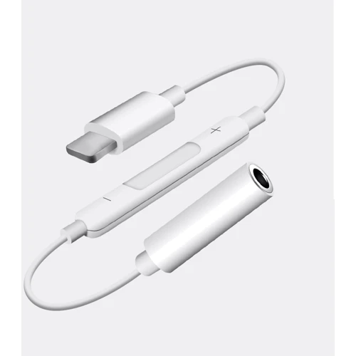 Адаптер Optima Adapter Lightning to Mini-jack 3.5 with Volume Control White (OPT-MH20): Цвет белый