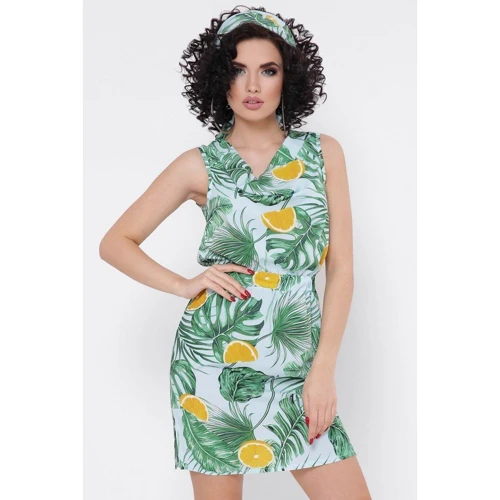 Платье FashionUp SRF-1770B 48 зеленое повседневное до середины бедра: Вид Повседневные платья