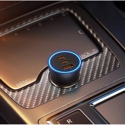 Зарядное устройство Baseus Car Charger USB+2хUSB-C Golden Contactor Pro 65W Gray (CGJP010013) фото 6