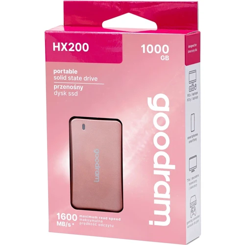 GOODRAM HX200 1 TB Rose Gold (SSDPR-HX200-1K0-RG): Объем 1 ТБ