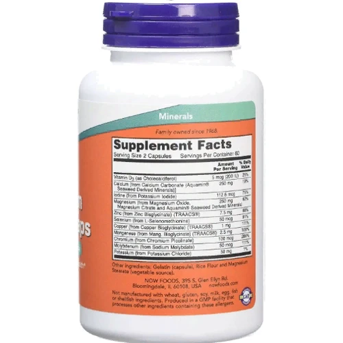 Now Foods Full Spectrum Mineral Caps Мультиминеральная формула 120 веганских капсул: Тип Мультиминералы