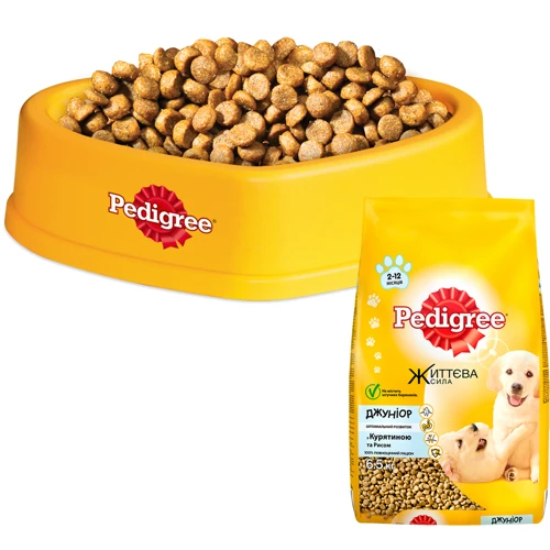 Сухой корм Pedigree Junior для щенков с курицей и рисом 6.5 кг (5998749132517): Тип Сухой корм