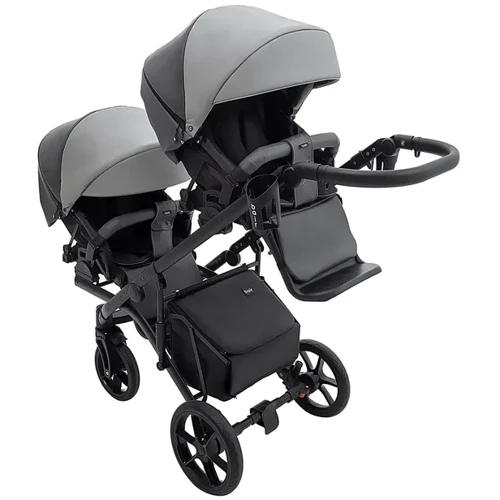 Коляска універсальна для двійні 2 в 1 Bair Kiwi DUO ECO BKD-21/15 сірий/графіт (681043): Матеріал коліс полиуретан