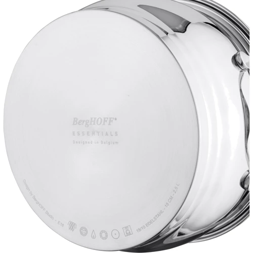 Кастрюля BergHoff Essentials с крышкой 16 см, 1.8 л (1100171): Материал корпуса Нержавеющая сталь