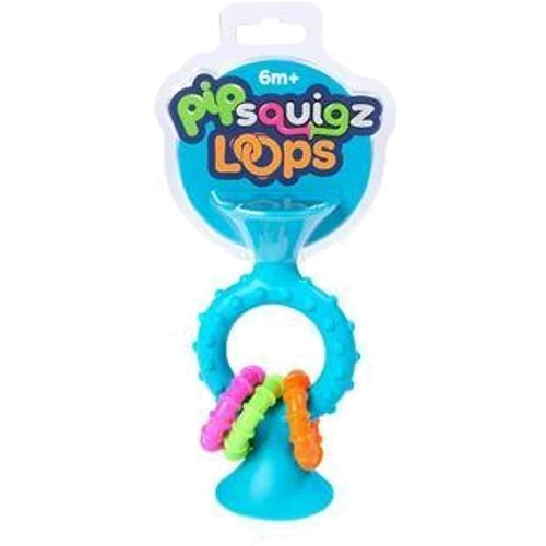 Прорізувач-брязкальце на присосках Fat Brain Toys pipSquigz Loops бірюзовий (F166ML): Виробник Fat Brain Toys