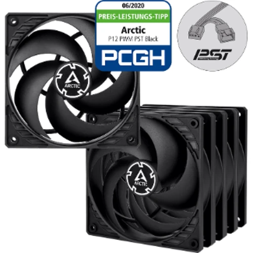 Кулер Arctic P12 PWM PST 5pcs (ACFAN00137A): Уровень шума, dB 16.4-22.4