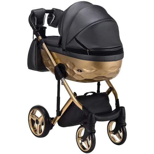 Коляска 2 в 1 Adamex Chantal Star Polar (Gold) кожа 100% Star 109 (624854): Возможность установки люльки есть