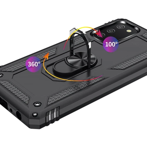 Чохол для телефона BeCover Military Black for Samsung A025 Galaxy A02s (706012): Матеріал TPU (Термополиуретан) і пластик
