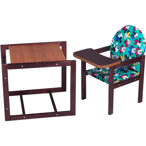 Стульчик- трансформер Наталка Зайчик люкс темный зеленый (minnie mouse) (622920)