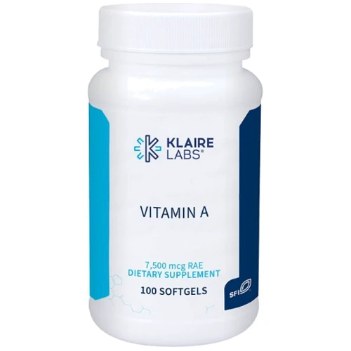 Klaire Labs Vitamin A Вітамін А 7500 мкг (25000 МО) 100 гелевих капсул