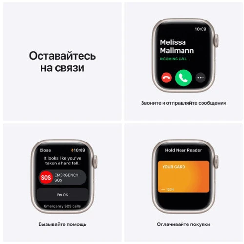 Apple Watch Series 7 41mm GPS Starlight Aluminum Case With Starlight Sport Band (MKMY3) Approved Витринный образец фото 6