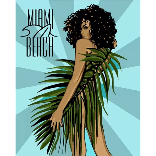Картина по номерам Miami Beach 40x50см KHO4699