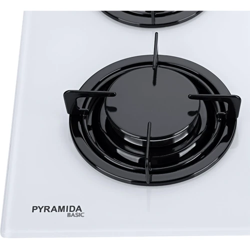 Варочная поверхность газовая Pyramida PFG 646 White: Расположение панели Спереди справа