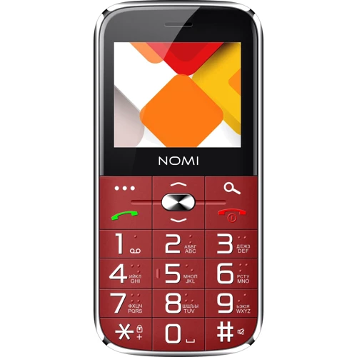 Мобільний телефон Nomi i220 Red: Дисплей 2.2" TN (176x144)
