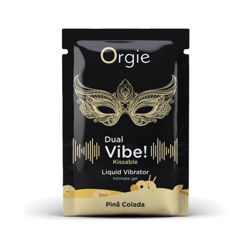 Жидкий вибратор Orgie Dual Vibe! Pina Colada Kissable Liquid Vibrator, 1 мл