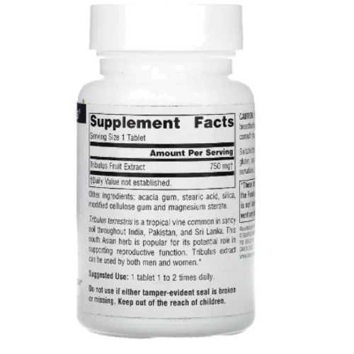 Source Naturals Tribulus Extract Экстракт Трибулуса 750 мг 60 таблеток: Форма выпуска Таблетки