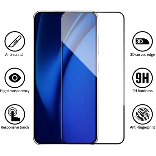 Blueo Tempered Glass Full Cover HD 2.5D Black для Samsung S936 Galaxy S25 Plus: Матеріал стекло