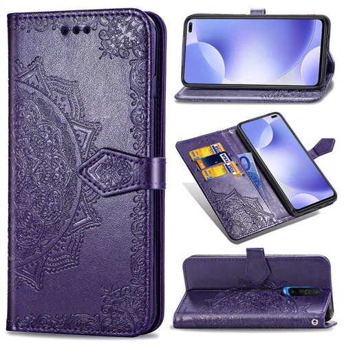 Чехол для телефонов Mobile Case Book Cover Art Leather Purple for Xiaomi Redmi K30/Poco F2: Тип чехол-книжка