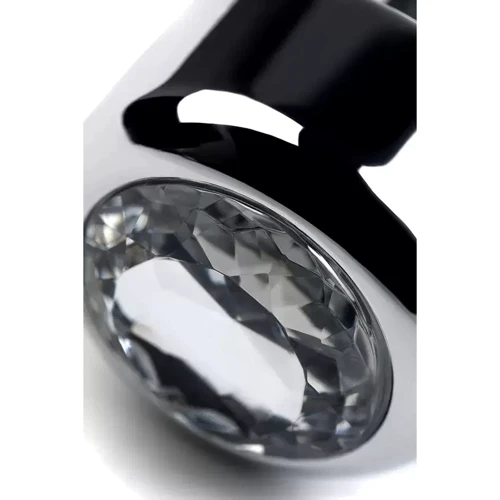 Анальная пробка с кристаллом Metal By Toyfa Silver anal plug