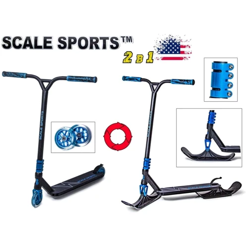 Самокат Снегоход 2 в 1 Scale Sports Adrenaline 110 mm Синий (221605557)