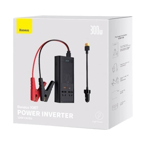 Автомобільний інвертор IGBT Power Inverter 300W (110V US/JP) Black (CGNB010001) фото 2