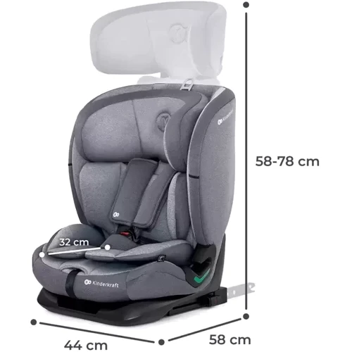 Автокресло Kinderkraft Oneto3 i-Size Cool Grey (KCONE300GRY0000) фото 13