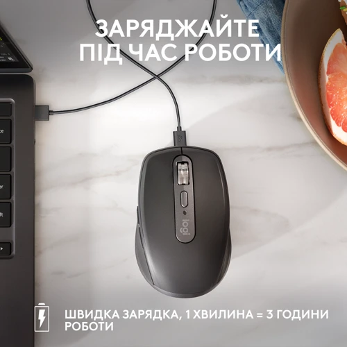 Мышь Logitech MX Anywhere 3S Wireless/Bluetooth Pale Grey (910-006930): Вес 99 г